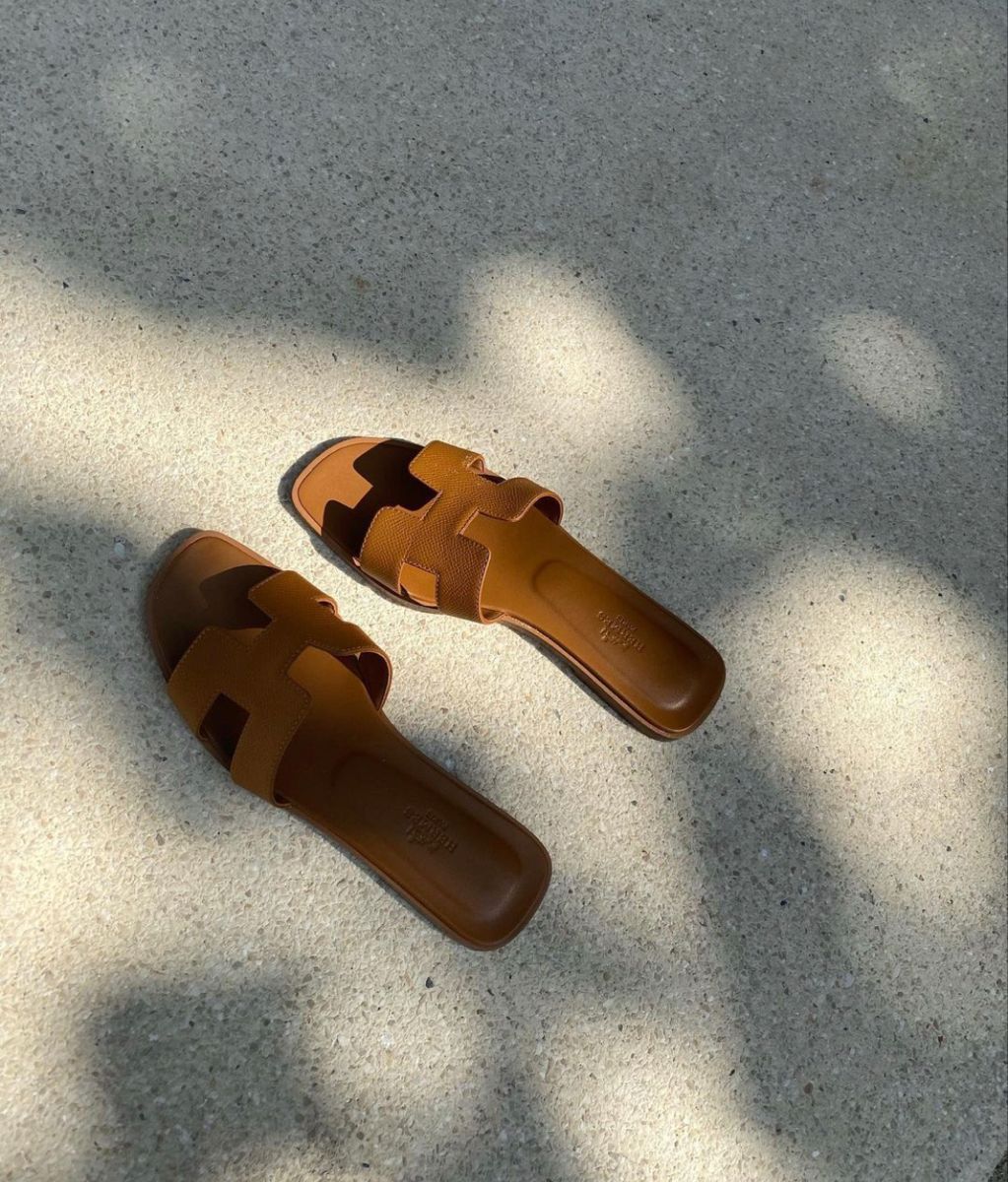 Sandalias Hermes Cafe Plana